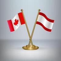 Canada and Tahiti table flag relation vector