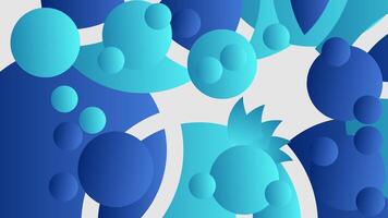 Abstract background with circles and dots in blue colors. vector