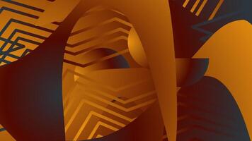 Abstract 3d rendering of chaotic shapes. vector