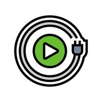 plug play color icon illustration vector
