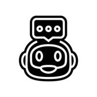 smart assistant support glyph icon illustration vector