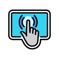 interactive display color icon illustration vector