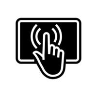 interactive display glyph icon illustration vector