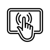 interactive display line icon illustration vector