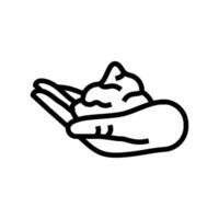 foaming soap hand line icon illustration vector