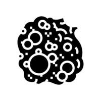 soap foam bubbles glyph icon illustration vector