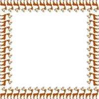 Wild animal frame. Christmas reindeer template for your text vector