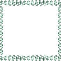 Summer meadow frame. Trendy botany template vector