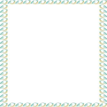 caracol sencillo cuadrado marco. uva caracol con vacío espacio para tu texto. bebé ducha diseño vector