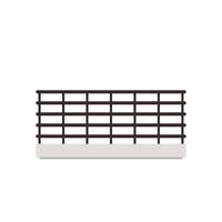 Balcony cartoon . Railing . Fence . Fence. vector