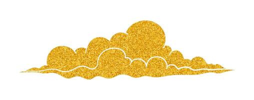 cloud in gold colors vector