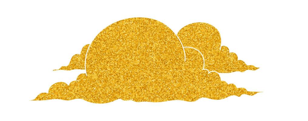 cloud illustration in golden colors style