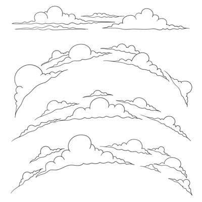 hand drawn cloud doodle