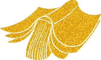 Bright golden book draped elegantly on a surface vector