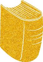 Gleaming gold book with textured cover and pages vector