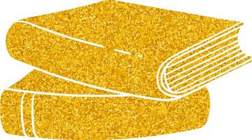 Creative representation of golden books with a textured design vector