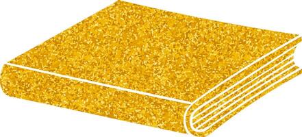 Bright yellow book with textured cover on a simple background vector