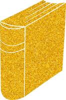 Bright golden book resting on a side table in cozy room vector