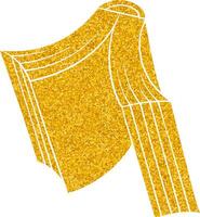 Golden draped book sculpture created in a modern artistic style vector