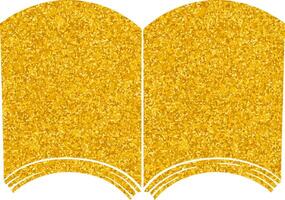 Sparkling golden open book design with glitter effect vector