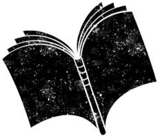 Open book with cosmic design showcasing imagination and knowledge vector