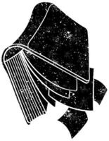 Unique design of a black and white book and book vector