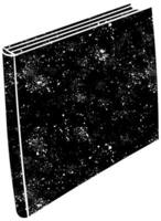 Creative design of a cosmic themed notebook with abstract patterns vector