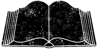 Opened book illustration with abstract design and textures vector