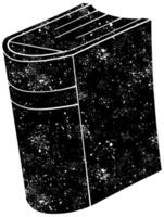 Unique black book design with artistic elements and patterns vector