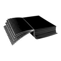 A black book features a distinctive textured design on the cover vector