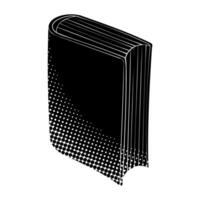 Unique artistic representation of a book with dotted design vector