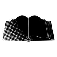 Artistic representation of an open book with intricate design vector