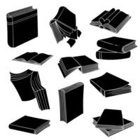 Various book illustrations showcasing diverse styles and shapes vector
