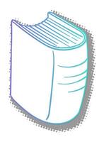 Creative illustration of an open book with stylized pages vector