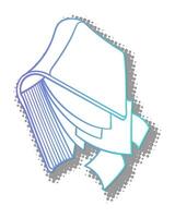 Book with flowing pages and a graceful ribbon design vector
