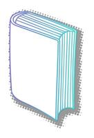 Colorful illustration of an opened book with a unique design vector