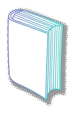 Colorful illustration of an opened book with a unique design