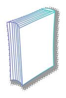 Colorful illustration of a book with detailed lines and shading vector