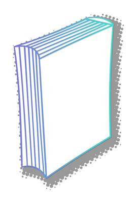 Colorful illustration of a book with detailed lines and shading
