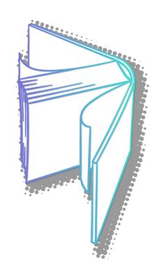 Unique three-dimensional book illustration in vibrant colors