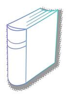 Creative drawing of a thick book with unique design elements vector