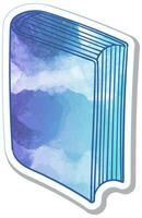 Vibrant blue artistic book illustration with abstract design vector