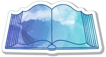 Open book with watercolor effect illustrating knowledge and creativity vector