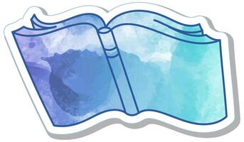 Colorful artistic representation of an open book vector