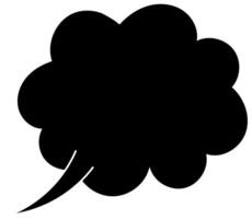 Unique black speech bubble with distinct shape and style vector