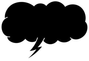 Creative speech bubble with a lightning bolt illustration vector
