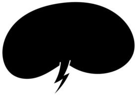 speech bubble shape with lightning bolt design vector