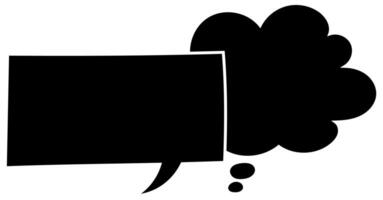 Discussion bubble with thought speech bubble illustration in abstract style vector