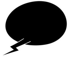 Creative design featuring a speech bubble with a lightning bolt vector