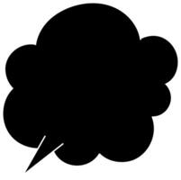 Unique cloud-shaped thought bubble design in black color vector